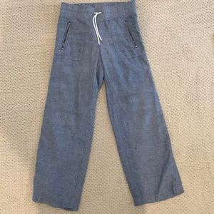 Athleta Cabo Wide Leg Linen Pants Size 4